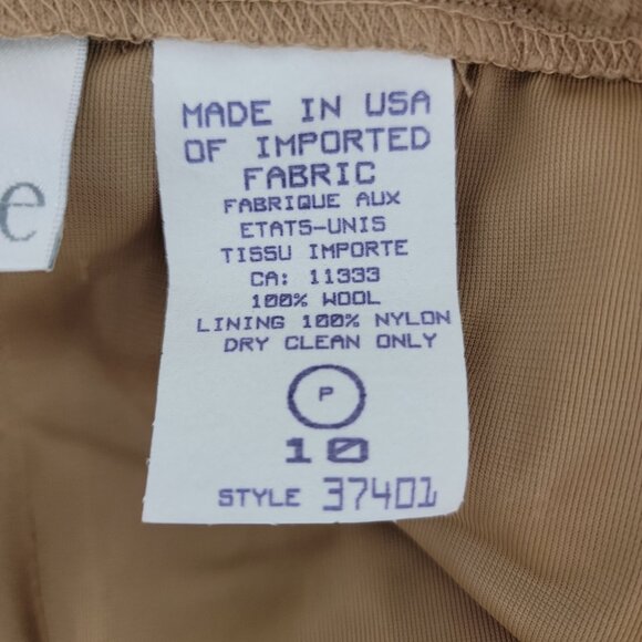 ✨ Bleyle 100% Wool Camel Pencil Skirt – Size 10 – Fully Lined w/ Pockets ✨ - Picture 8 of 10
